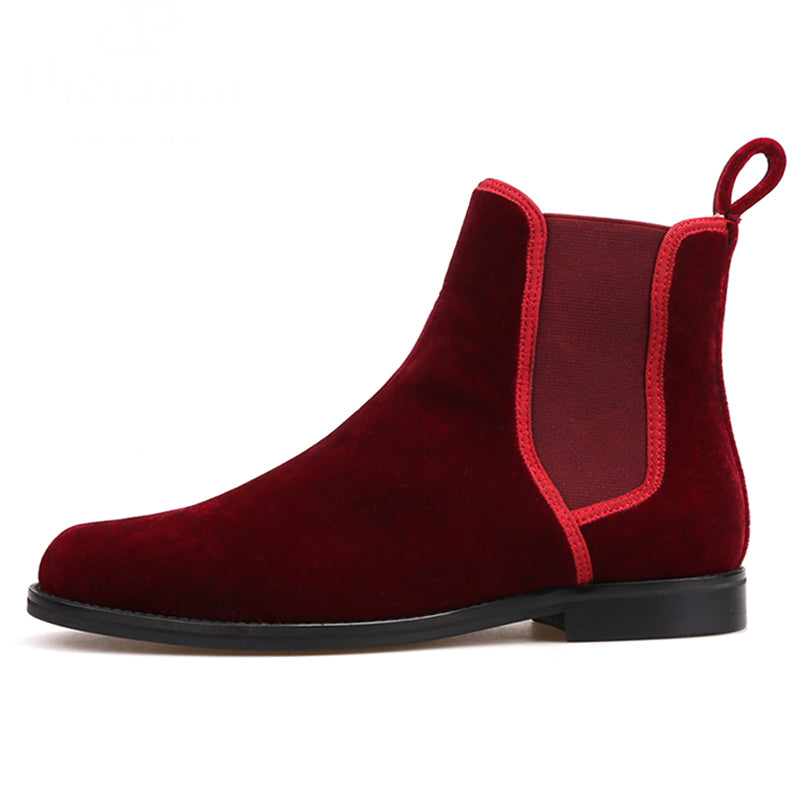 New Red Sole Men Chelsea Boots Rivet Square  Square Toe Men's Chelsea Boots  - New - Aliexpress