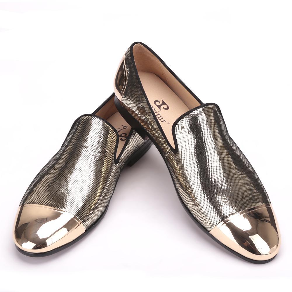 OneDrop Men's Handmade Sliver Diamond Dress Shoes